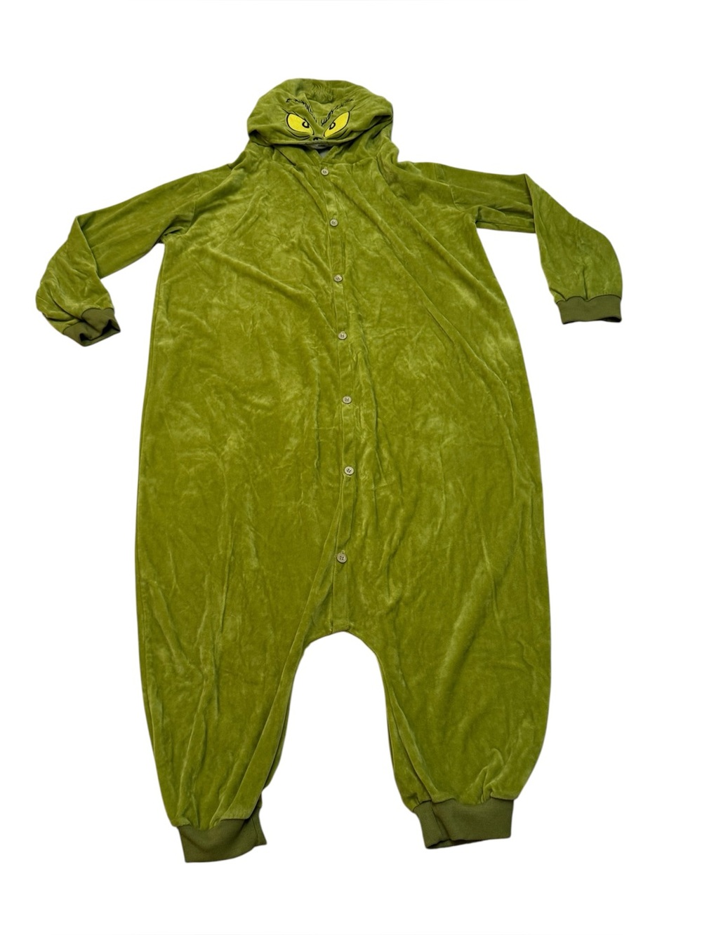 Dr.Seuss The Grinch Kigurumi Onesie Adult Button Jumpsuit Pajamas One Size